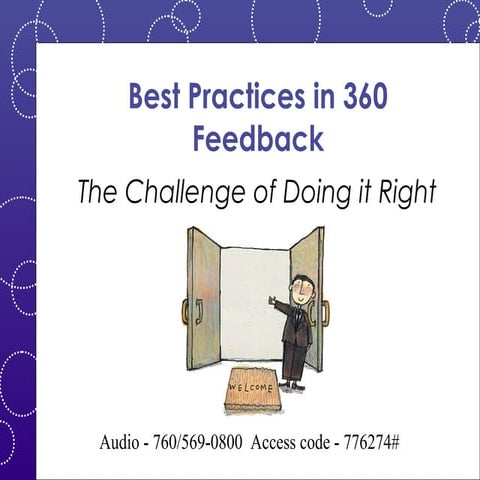 Best Practices for 360 Feedback projects
