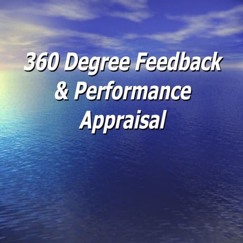 360 Degree Appraisal 4.3.2009