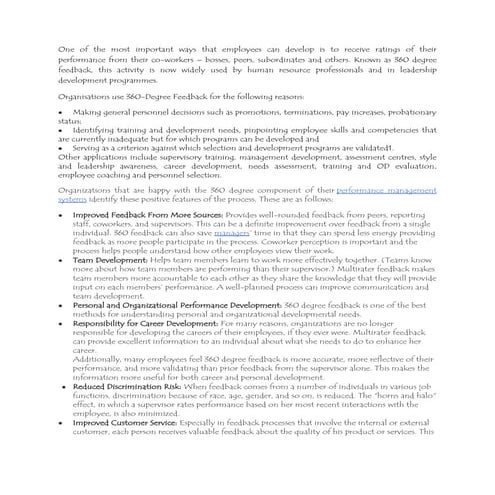 360 degree feedback
