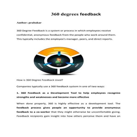 360 degrees feedback