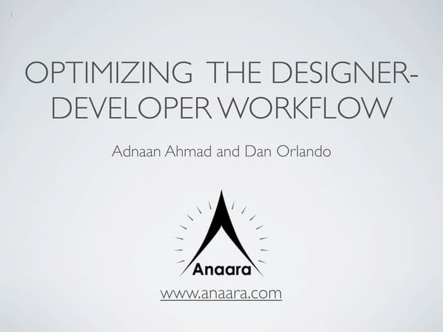 360|flex 2011 - Optimizing the Designer - Developer Workflow Using Flash Buil...