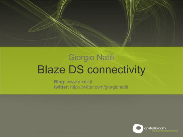 Giorgio Natilli - Blaze DS Connectivity Framework