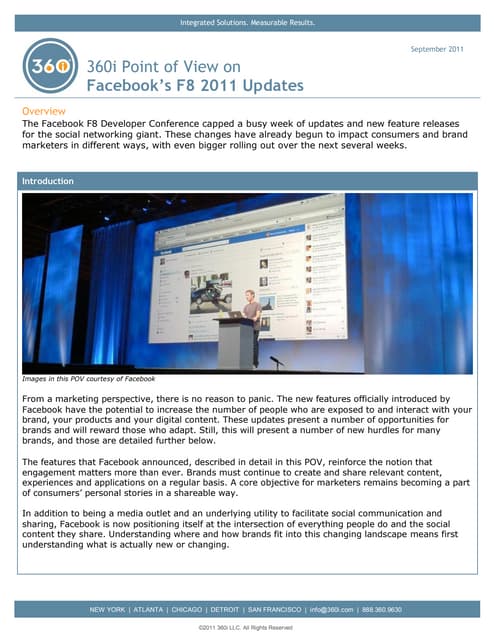 360i Report on the Facebook F8 2011 Updates