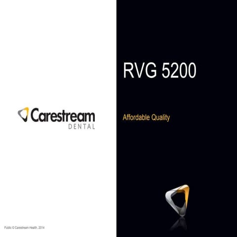 The RVG 5200 From Carestream Dental. Digital Xray Sensor System.