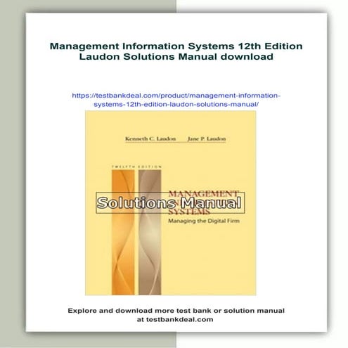 Management Information Systems 12th Edition Laudon Solutions Manual
