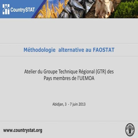 "Méthodologie alternative au FAOSTAT Atelier du Groupe Technique Régional (GT...