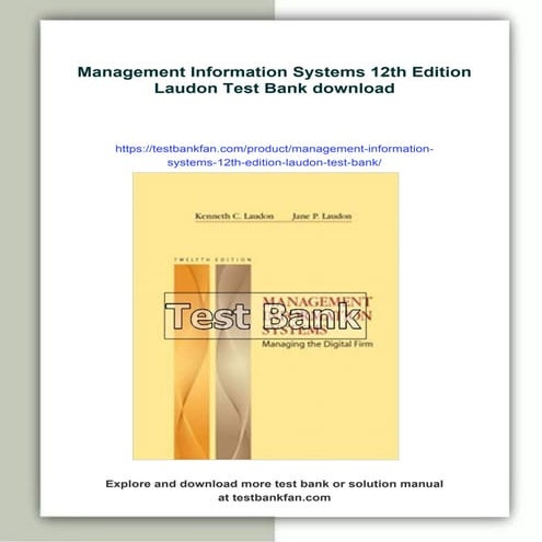 Management Information Systems 12th Edition Laudon Test Bank | PDF