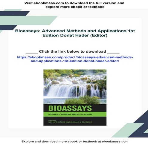 Bioassays: Advanced Methods and Applications 1st Edition Donat Hader ...