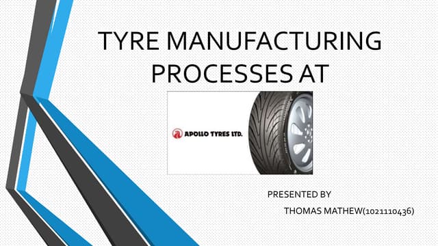 Manufacturing Processes Tyre Pdf