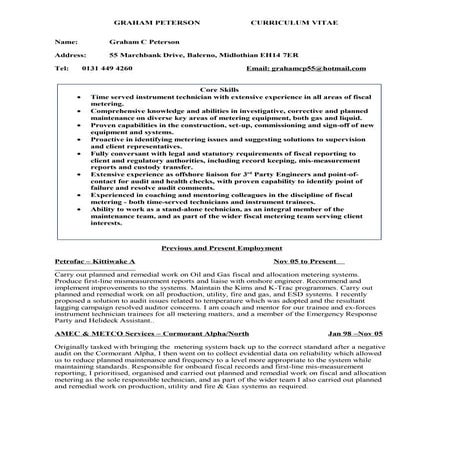 Metering Engineer_Resume | PDF