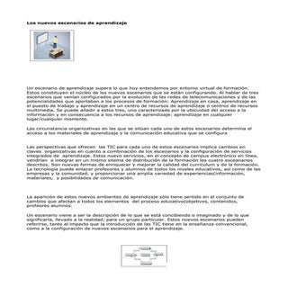 Nuevos escenarios de aprendizaje