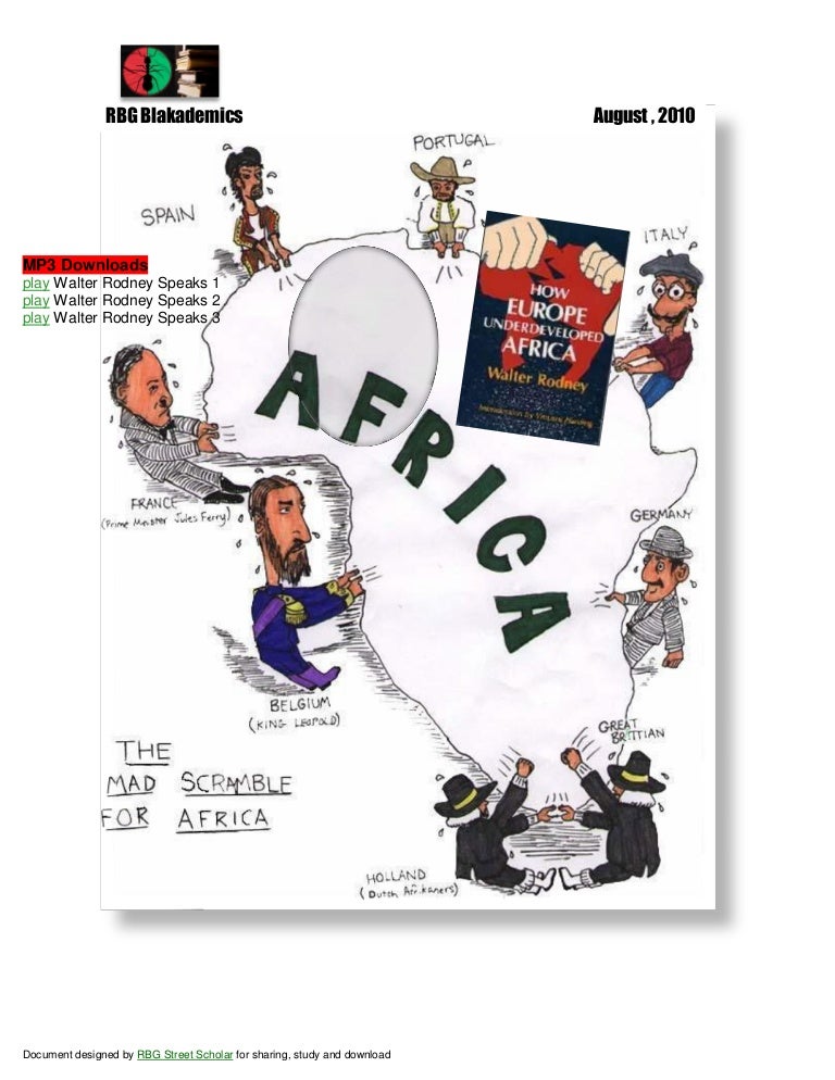 How Europe Underdeveloped Africa Walter Rodney 1973 Full E Book And