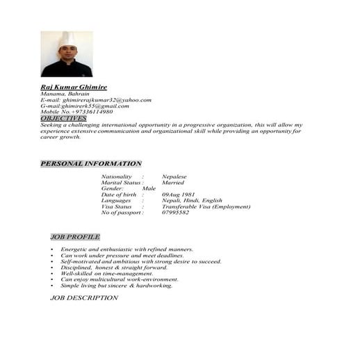 cv omvir singh rana | DOC