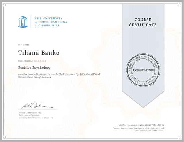 Psychology Certificate