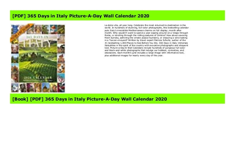 PDF] 365 Days in Italy Picture-A-Day 