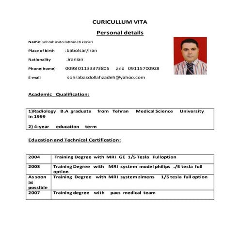 رزومه باعکس