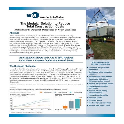 Wuderlich Malec Engineering - Modular Construction