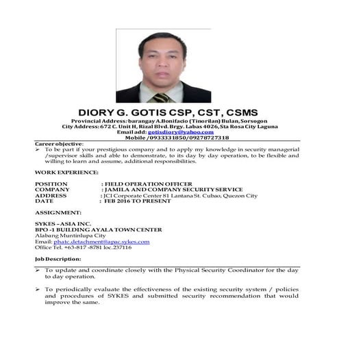 DIORY GOTIS RESUME (1)