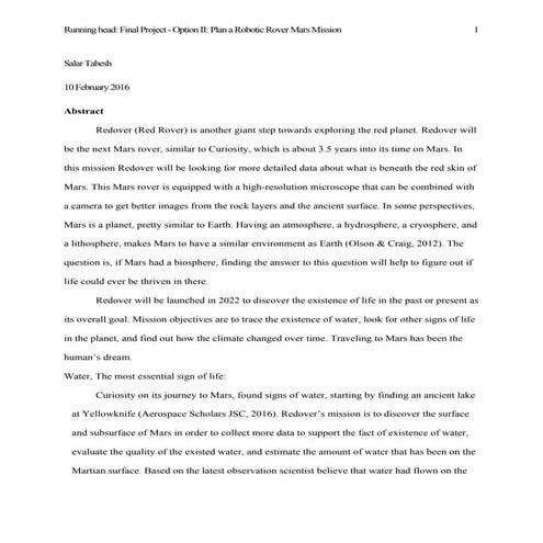 NCAS Final Project. Redover