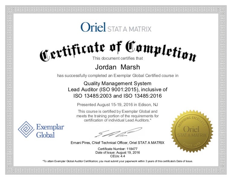 Lead Auditor Certification