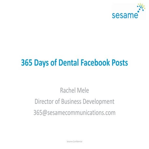 365 days of Dental Facebook Posts