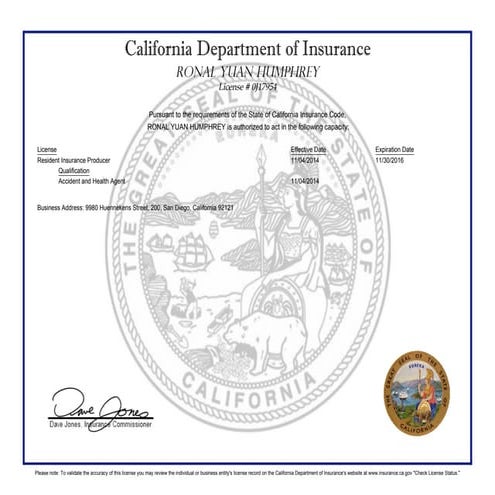 CA license | PDF