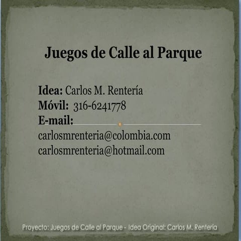 Juegos de Calle al Parque
