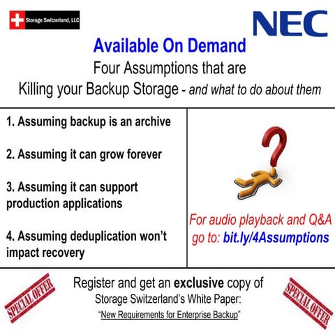 Four Assumptions Killing Backup Storage Webinar