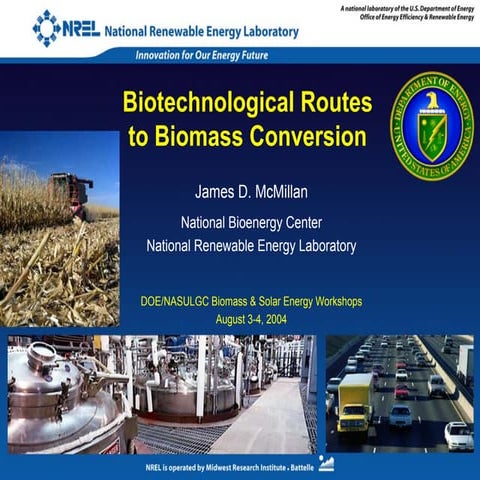 Biochemical conversion process of biomass | PPTX