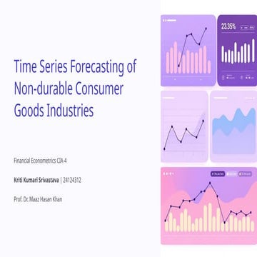 Time serise forcasting of non-durble consumer goods industry