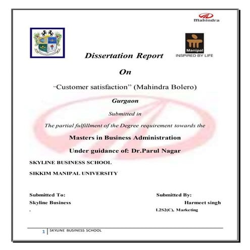 36912122 mahindra-balero-project-report