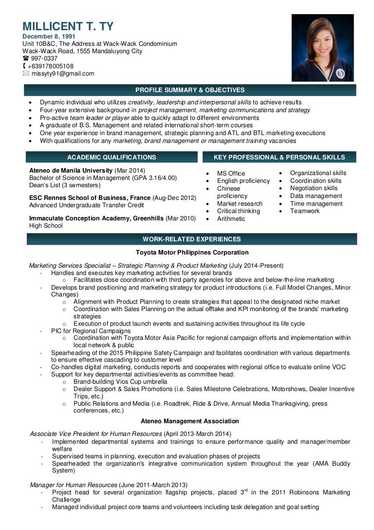 Ty cv template image