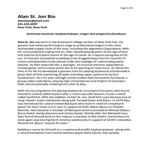 2016 Alan St. Jon Bio 