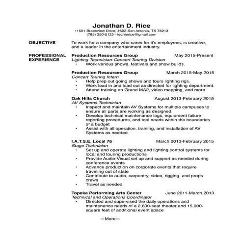 J.Rice Resume | PDF