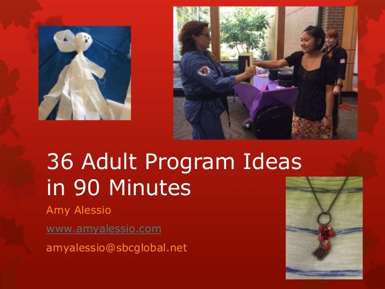36 Adult Program Ideas in 90 Minutes
