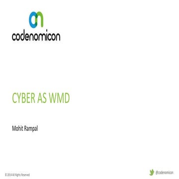 Cyber as WMD- April 2015- GFSU