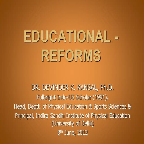 education   reforms ppt