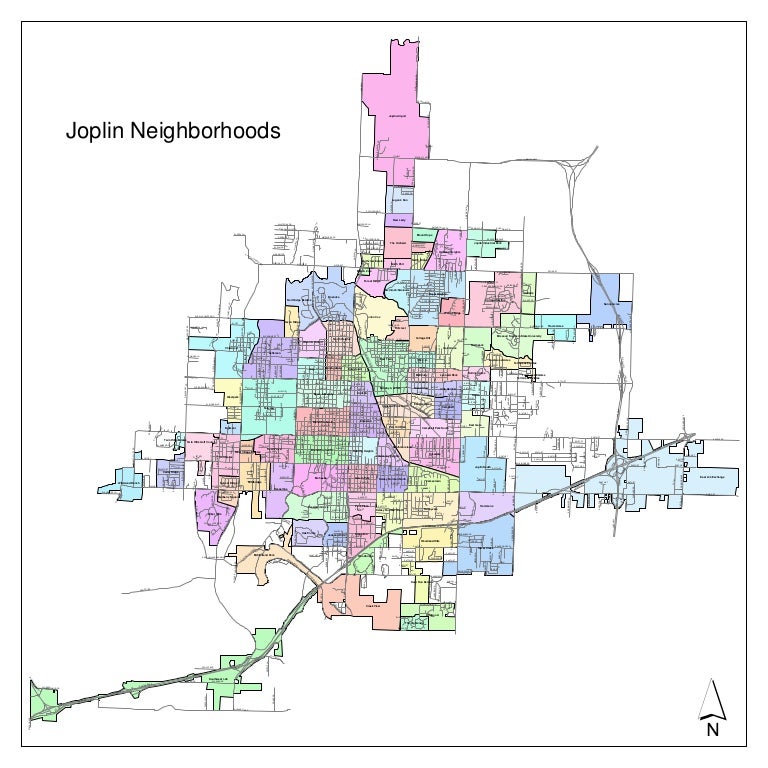 Joplin Neighborhoods Color by Name