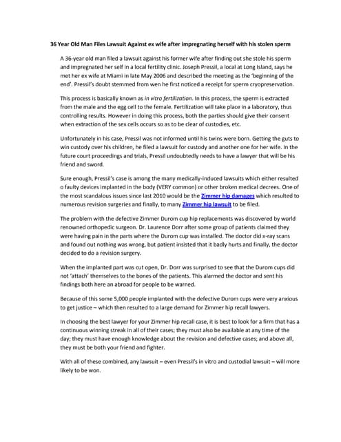 36 Year Old Man Files Lawsuit Again...