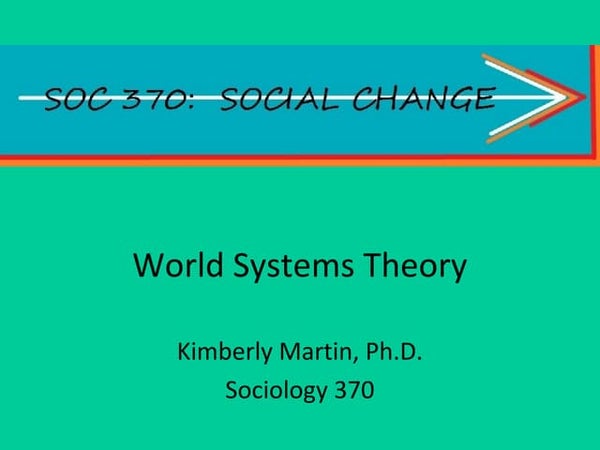 World System Theory World System Theory