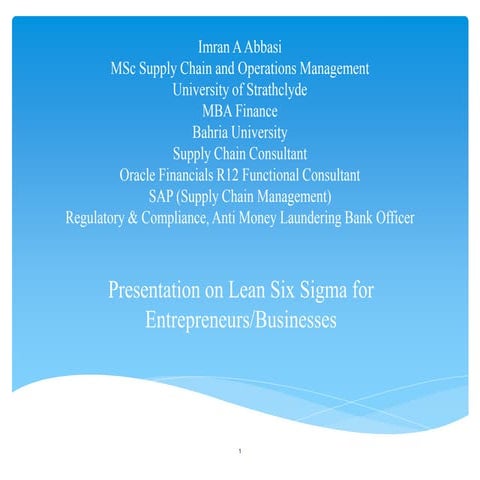 Lean Six Sigma for companies