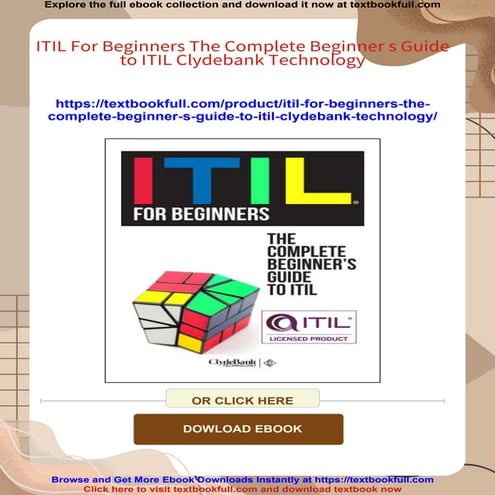 ITIL For Beginners The Complete Beginner s Guide to ITIL Clydebank Technology