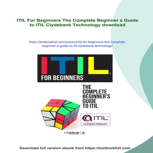 ITIL For Beginners The Complete Beginner s Guide to ITIL Clydebank Technology