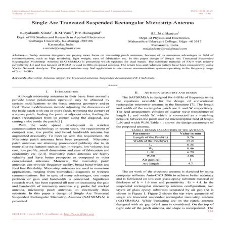 Single Arc Truncated Suspended Rectangular Microstrip Antenna