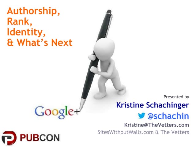GOOGLE PLUS, AUTHORSHIP, IDENTITY, RANK & WHAT'S NEXT.