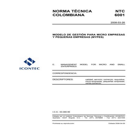 37306386 norma-icontec-ntc-6001-modelo-de-gestion-para-micro-empresas-y-peque...