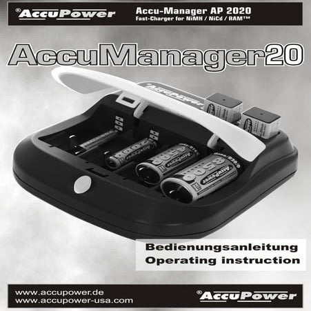 AccuPower AccuManager20 Anleitung Manual | PDF