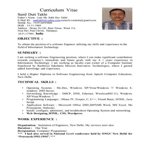 Curriculum vitae