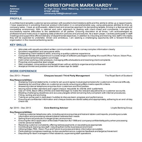 Curriculum Vitae - Finance | DOC