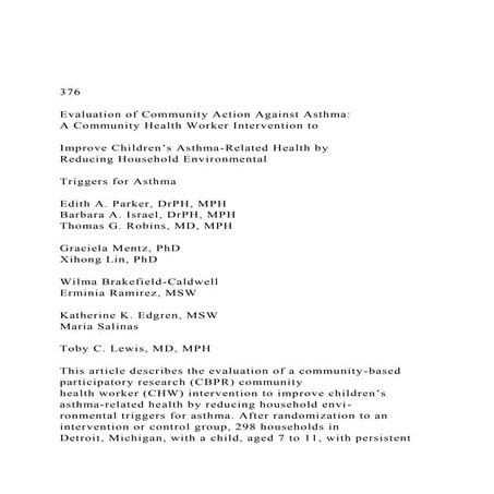 376Evaluation of Community Action Against AsthmaA Commu.docx